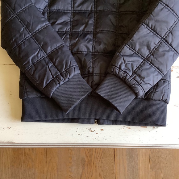 Kappa Black quilted Hooded Logo Jacket Coat Large - Picture 10 of 12